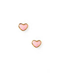 Screwback Stud Earrings - Nora Heart Pink