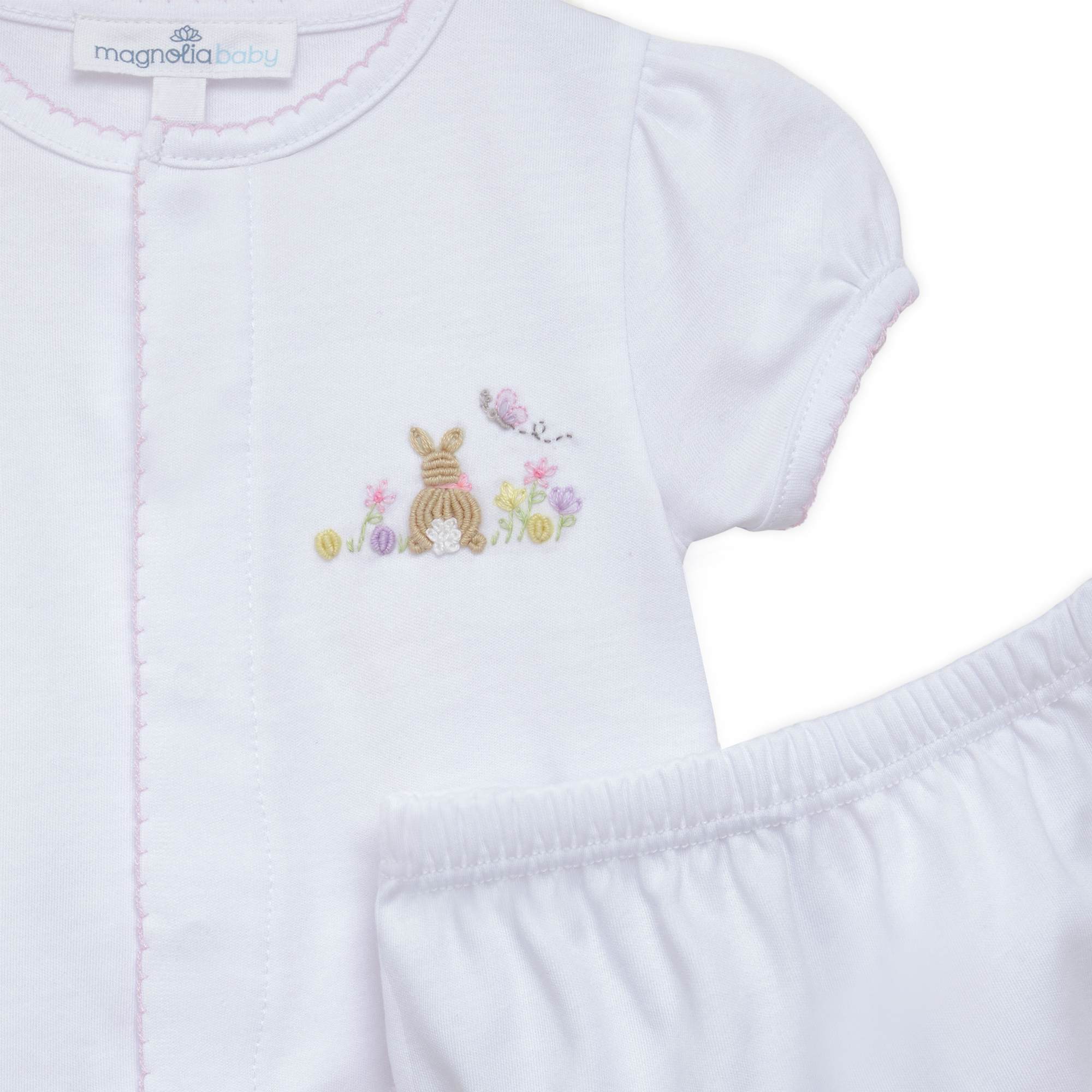 Bunny's Basket Diaper Cover Set - Pink