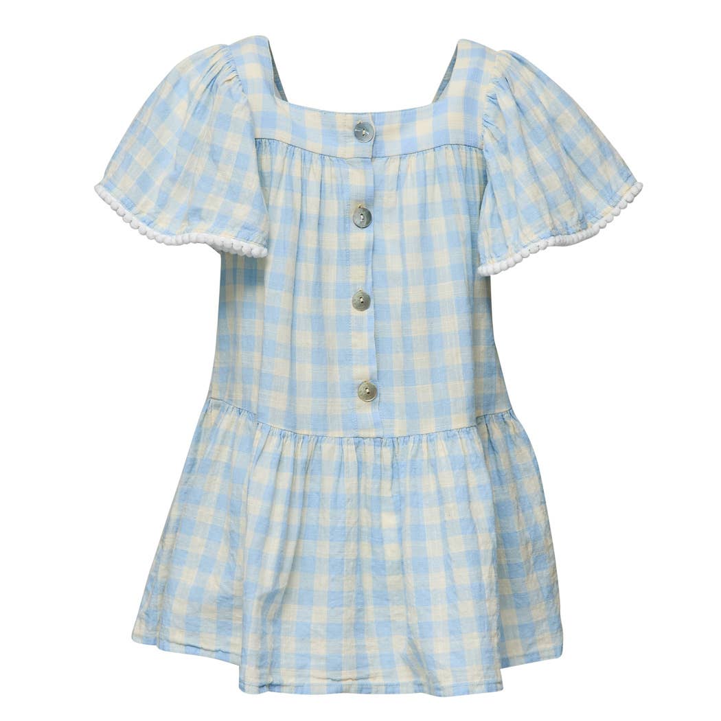 Cornflower Gingham Beach Dress