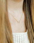 Necklace - Sadie Bow Light Pink