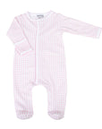 Mini Checks Footie - Pink