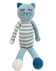 Sleeping Kitten in Blue- Plush Toy