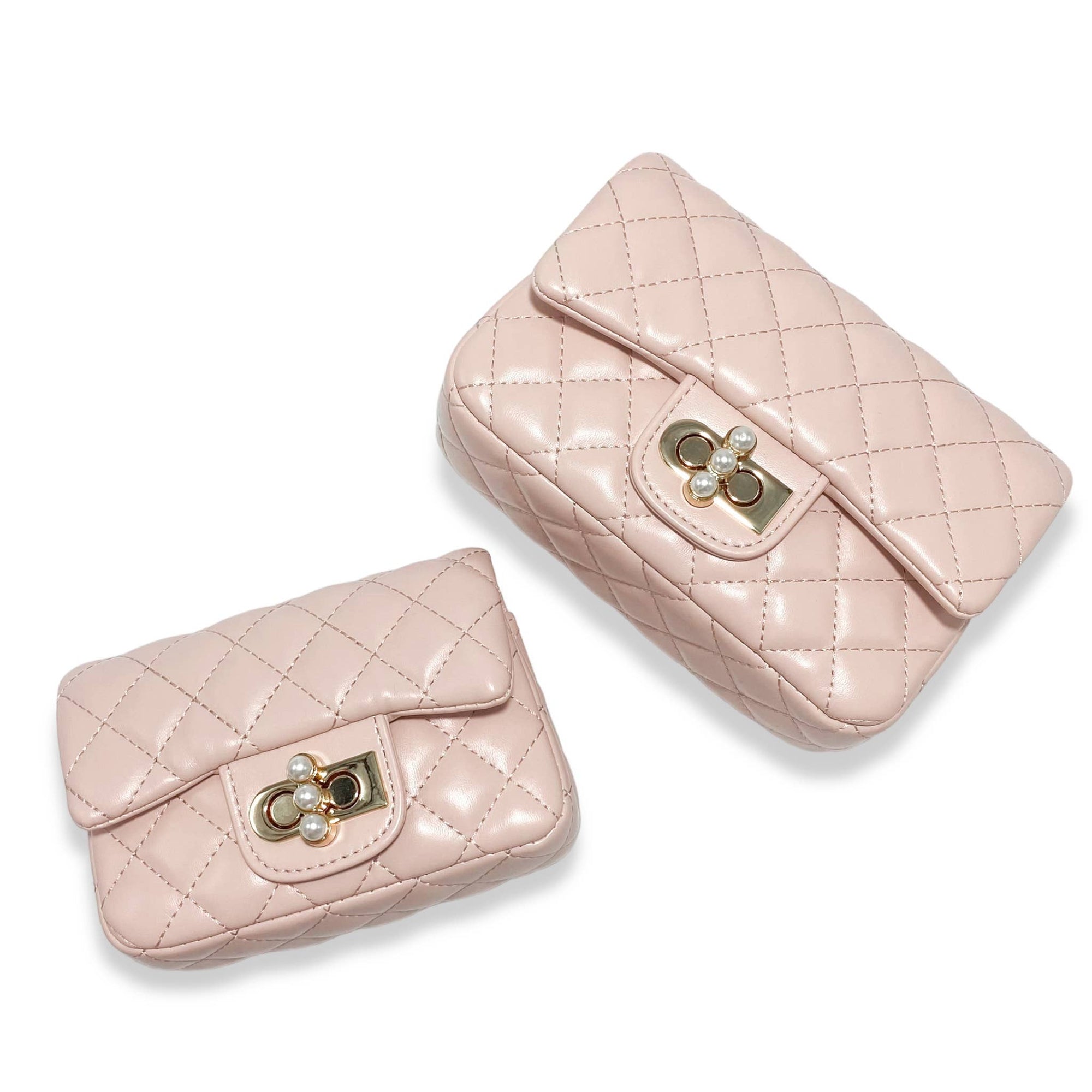 Pearl Closure Quilted Purse (6 Colors)