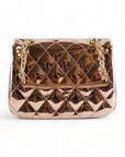 Crossbody Metallic Quilted Purse