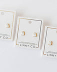 Screwback Stud Earrings - Ghost