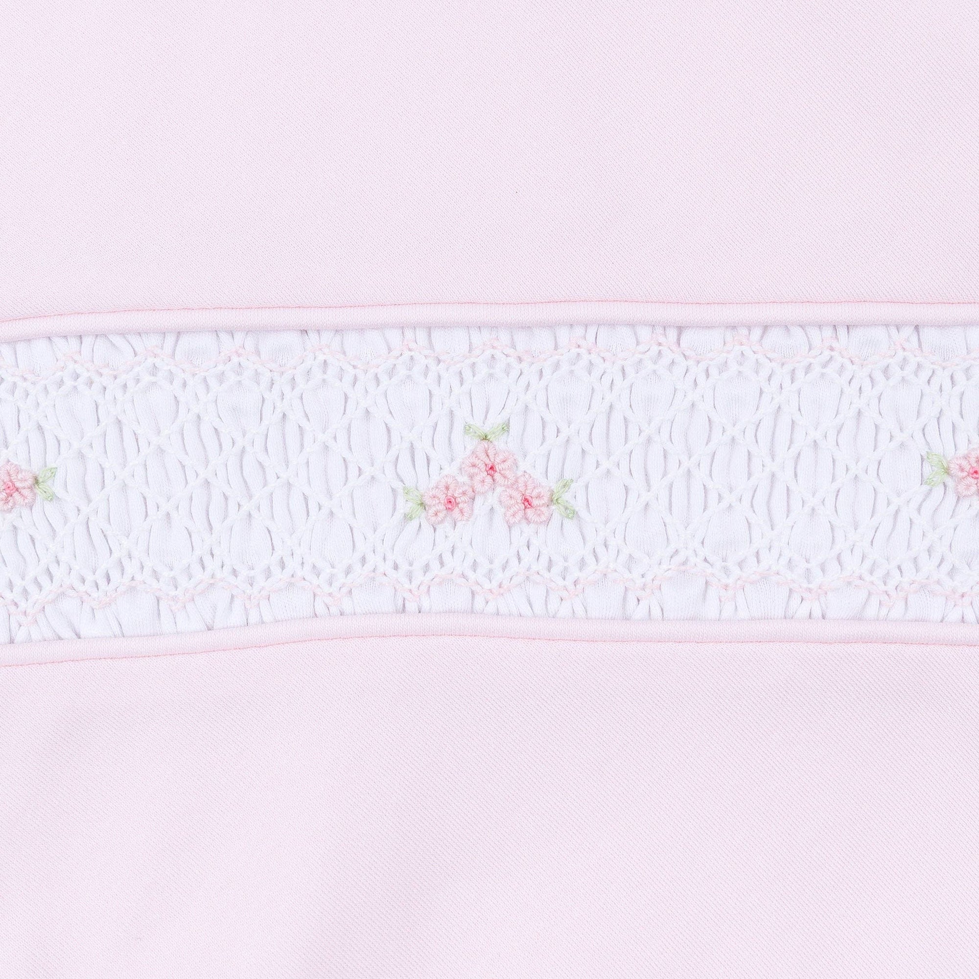 Willow's Classics Smocked Short Sleeve Bubble - Pink
