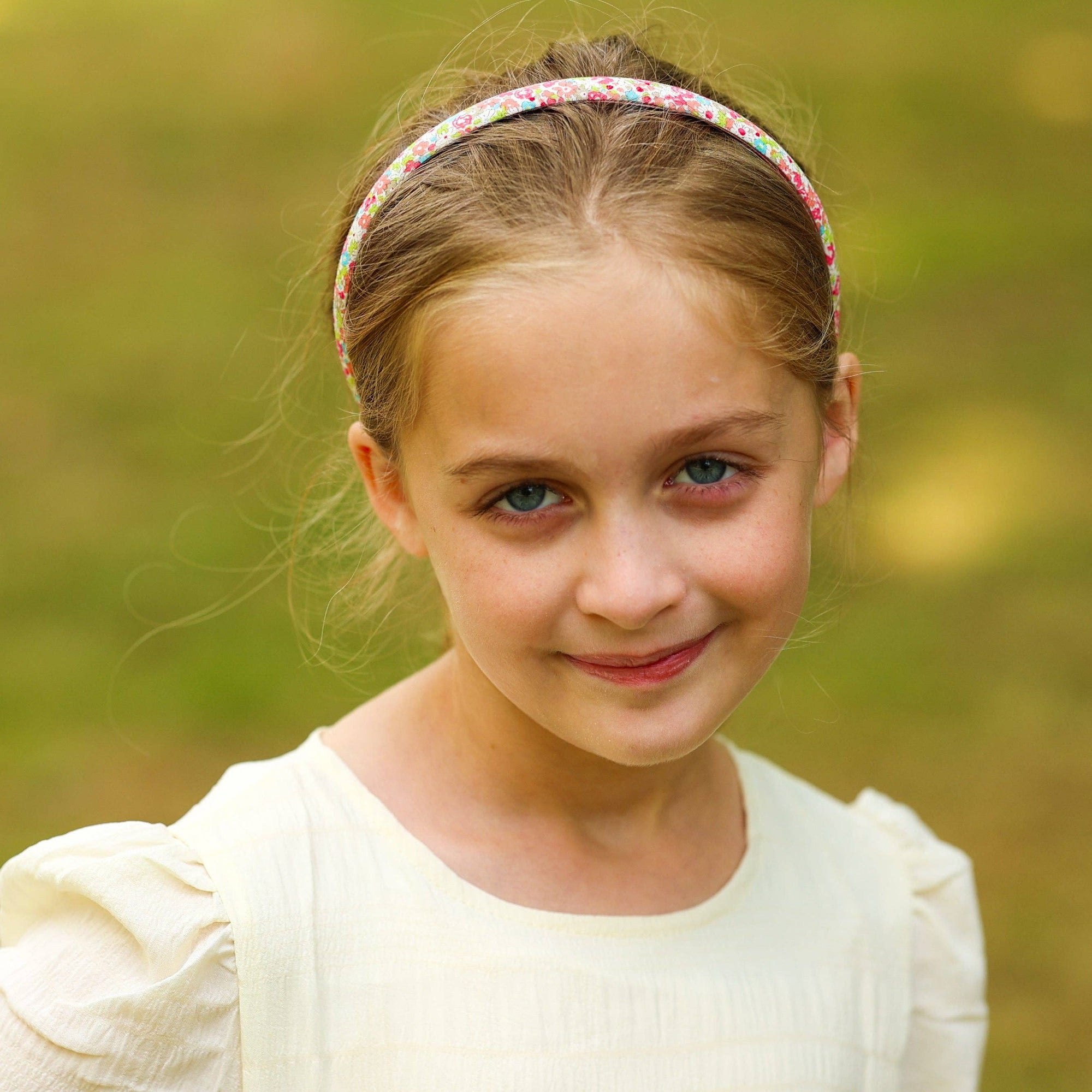 Thin Floral Headband - Non Slip Hair Accessories for Kids