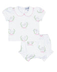 Pink Lamb Print Diaper Cover Set