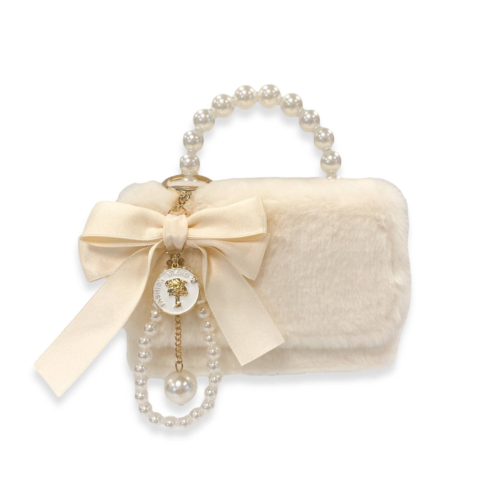 Furry Purse w/ Charm (3 Colors)