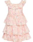 3 TIER PRINTED EYELET DRESS