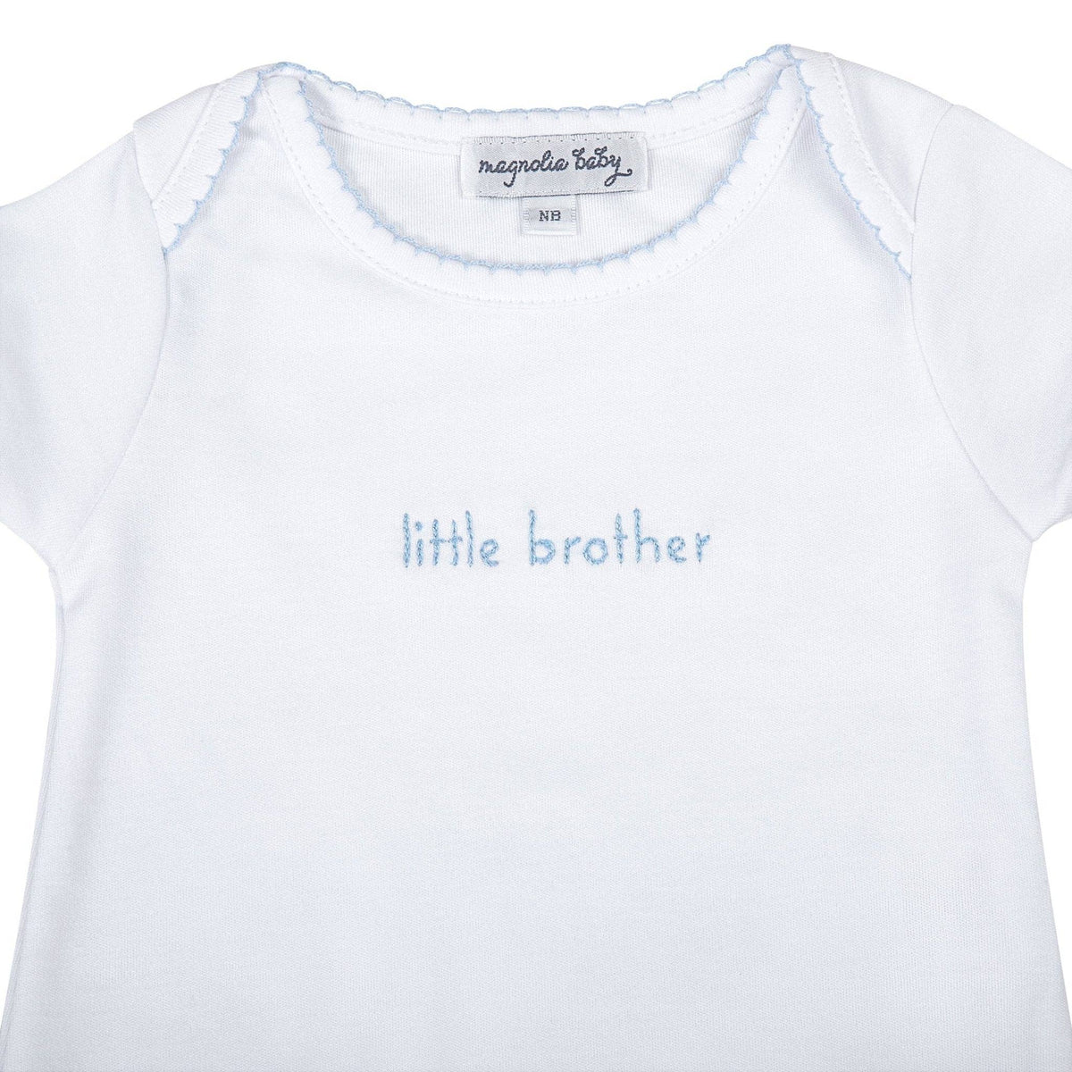 Little Brother Embroidered Lap Bodysuit