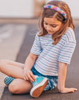 Kids Heart Headband - Padded Rhinestone Hair Band for Girls