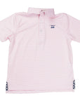 Albatross Youth Polo - Blush / White Stripe
