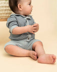 Miles Wave Textured Baby Shirt & Shorts Set (Organic Cotton)