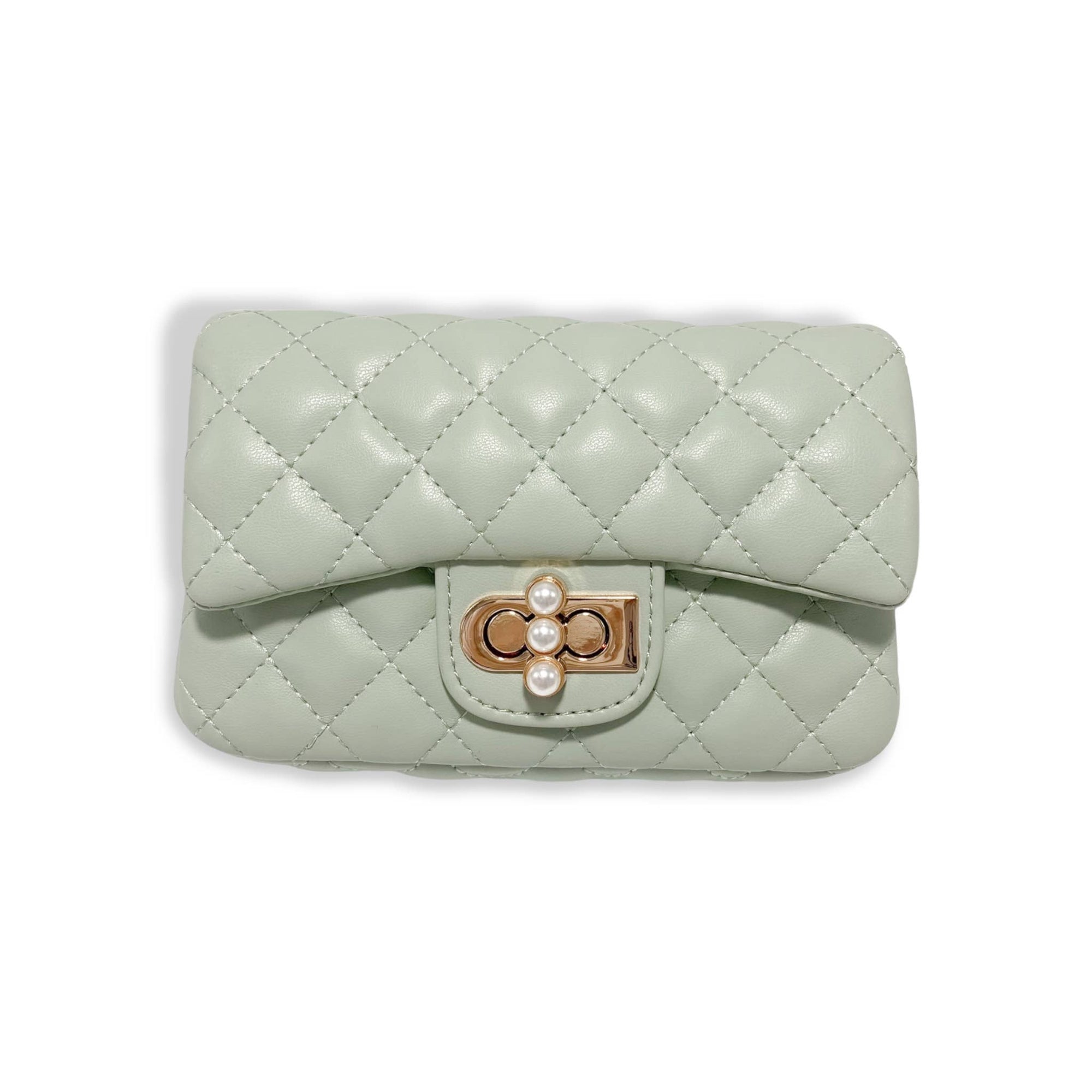 Pearl Closure Quilted Purse (6 Colors)