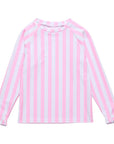 Pink Stripe LS Rash Top