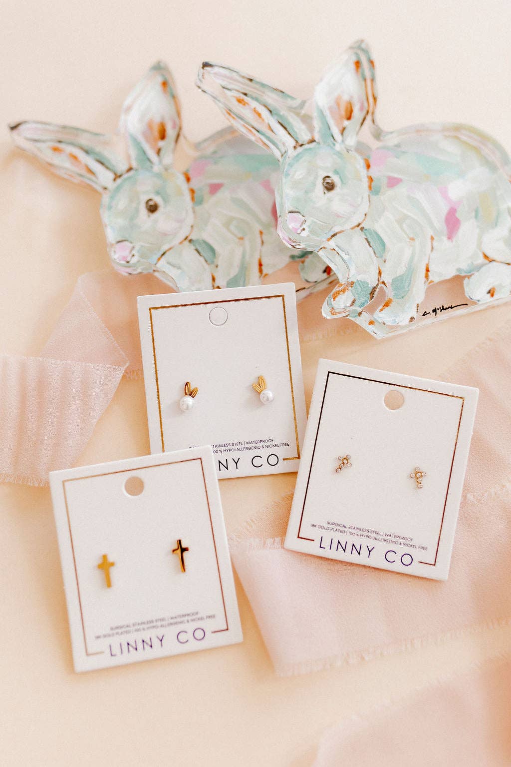Screwback Stud Earrings - Catherine Cross