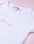 Little Sister Embroidered Short Sleeve Bodysuit