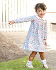 Fall Flowers girl Long Sleeve Float Dress Pima