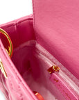 Heart-Quilted Bag Fushia