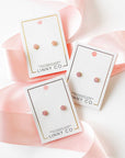 Screwback Stud Earrings - Alli Pink