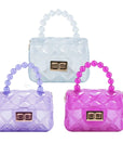 Mini Jelly Purse with Crossbody Gold Chain