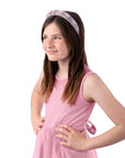 Pink Ribbon Bow Crystal Rhinestone Fashion Headband