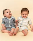 Miles Wave Textured Baby Shirt & Shorts Set (Organic Cotton)