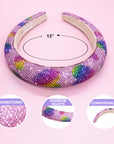 Kids Heart Headband - Padded Rhinestone Hair Band for Girls