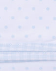 Gingham Dots Bodysuit in Light Blue