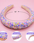 Kids Padded Headband - Chunky Sequin Hair Band