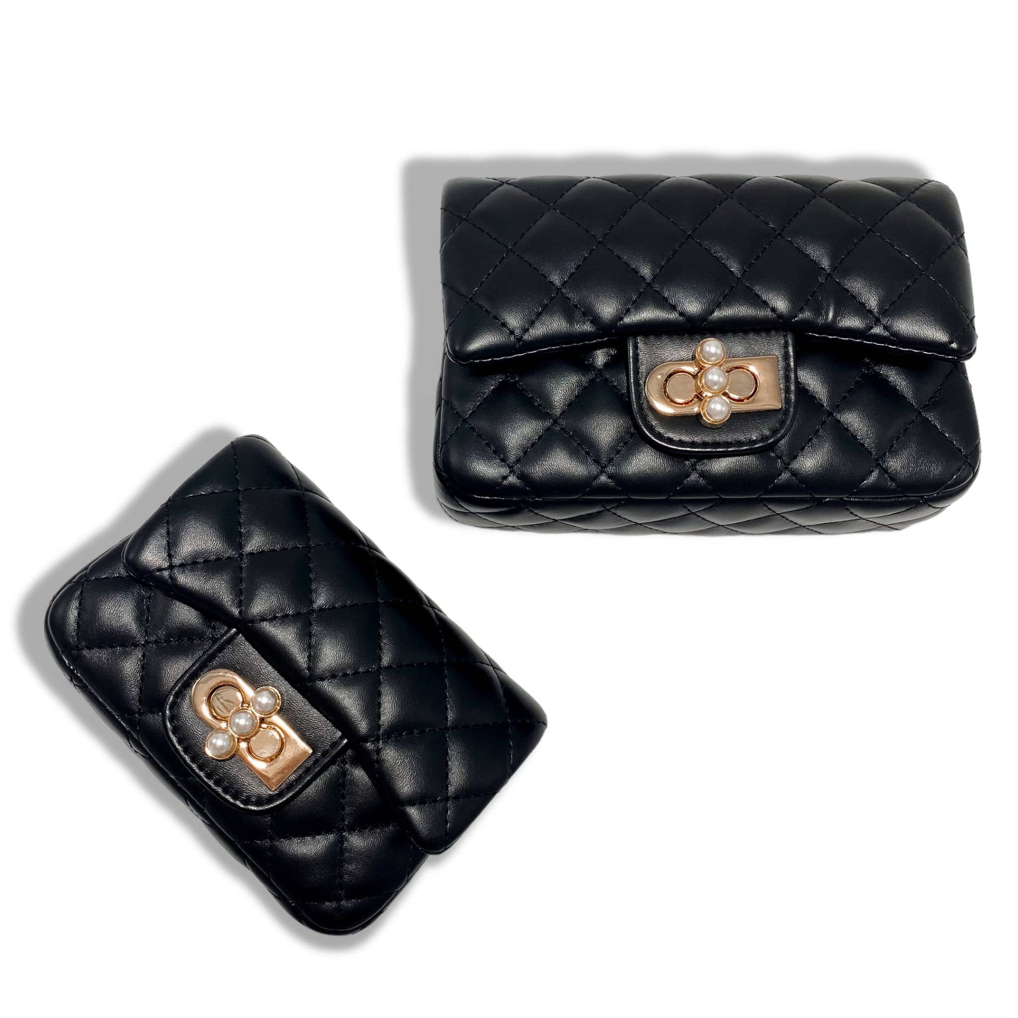 Pearl Closure Quilted Purse (6 Colors)