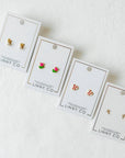 Screwback Stud Earrings - Baseball Gold