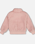 Faux Fur Jacquard Jacket Rose Tan