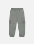 Fleece Sweatpants with Side Cargo  Pockets Balsam Green