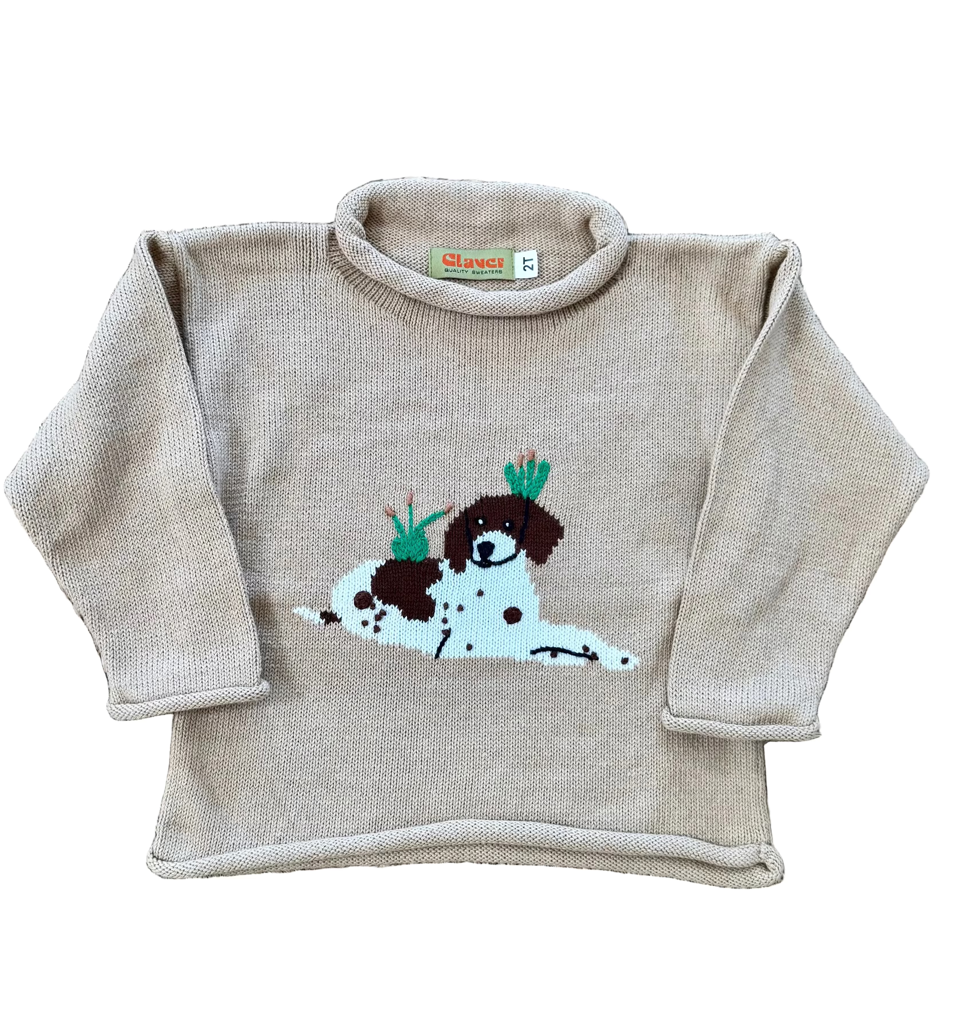 Roll Neck Sweater with Hound