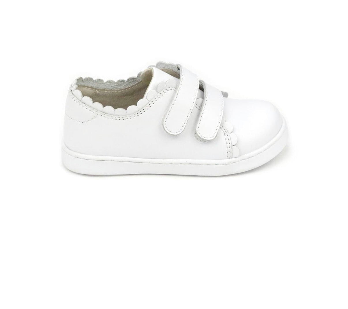 Caroline Scalloped White Sneaker