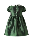 Green Taffeta Smocked Dress