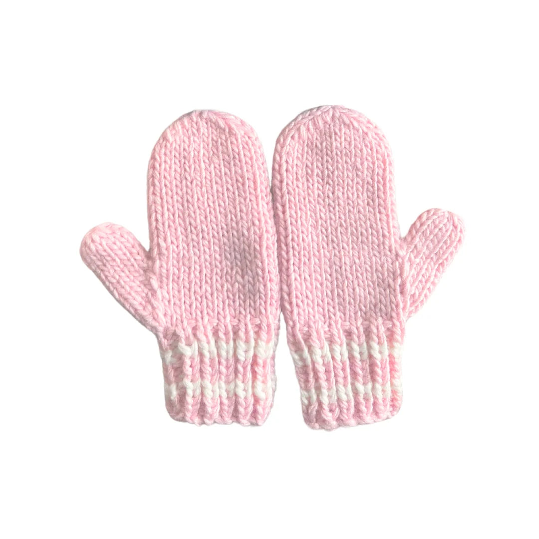 Knitted Pink Mittens