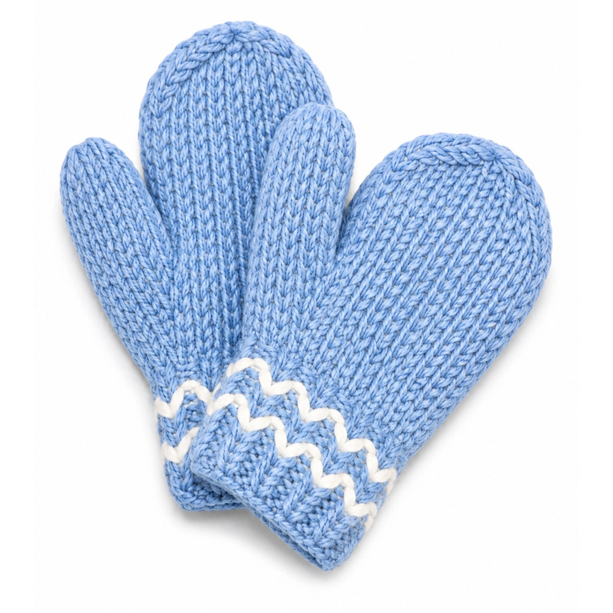 Knitted Blue Mittens