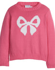 Intarsia Sweater Hot Pink Bow