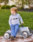 Intarsia Sweater Vintage Race Car