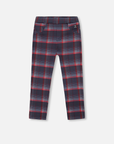 Milano Treggings Navy Red Plaid