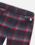 Milano Treggings Navy Red Plaid