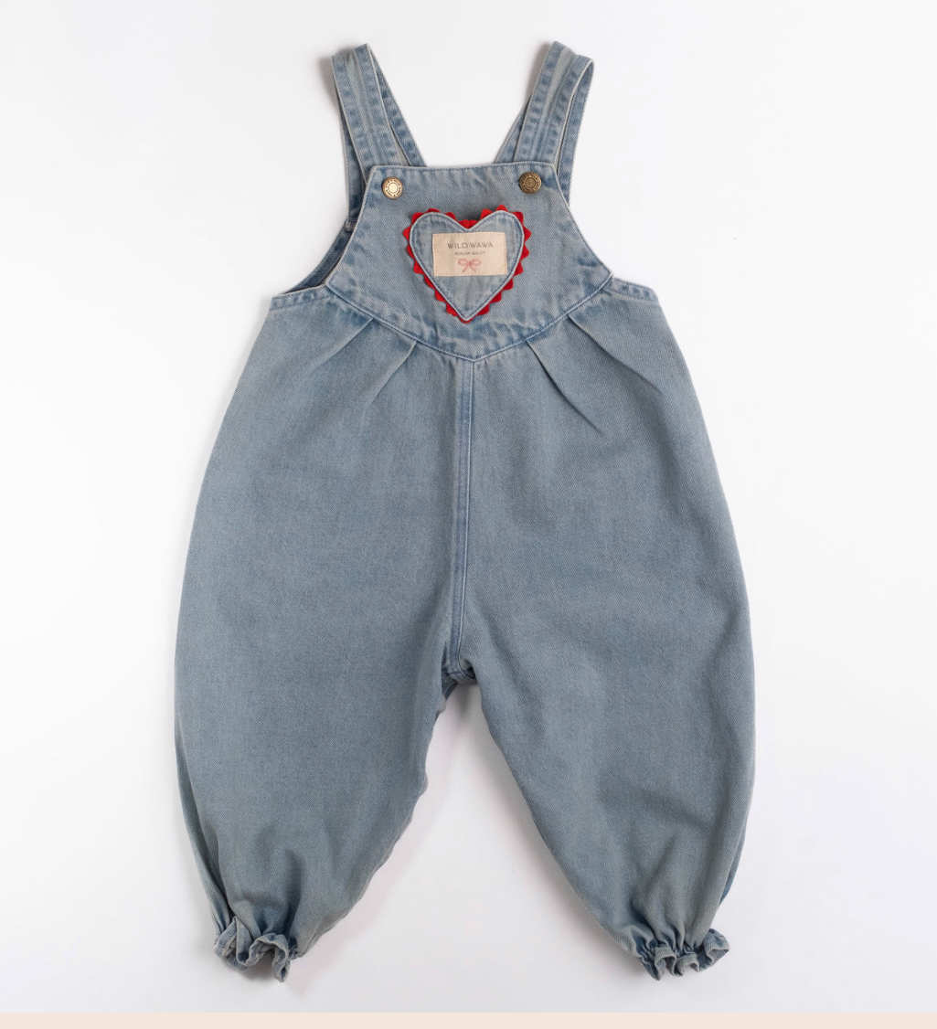 Overall Romper in Denim Darling