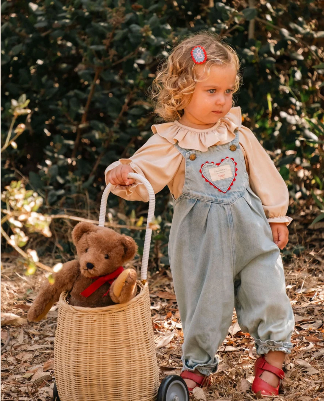 Overall Romper in Denim Darling