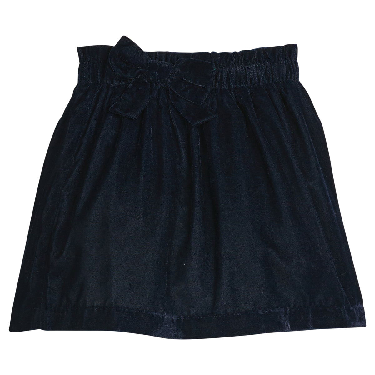 Paperbag Bow Skirt Navy Velvet