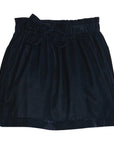Paperbag Bow Skirt Navy Velvet