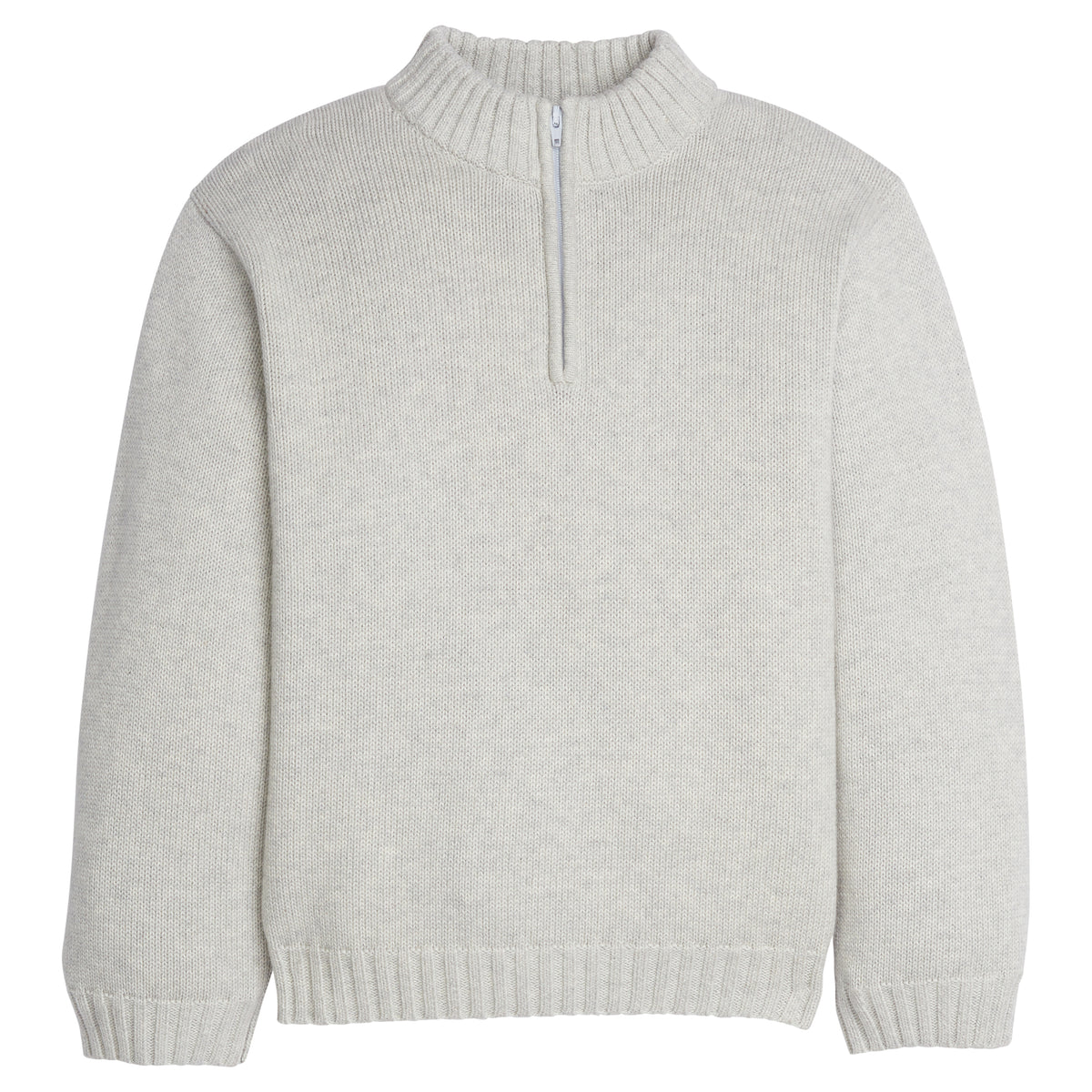 Quarter Zip Sweater Gray