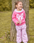 Intarsia Sweater Hot Pink Bow